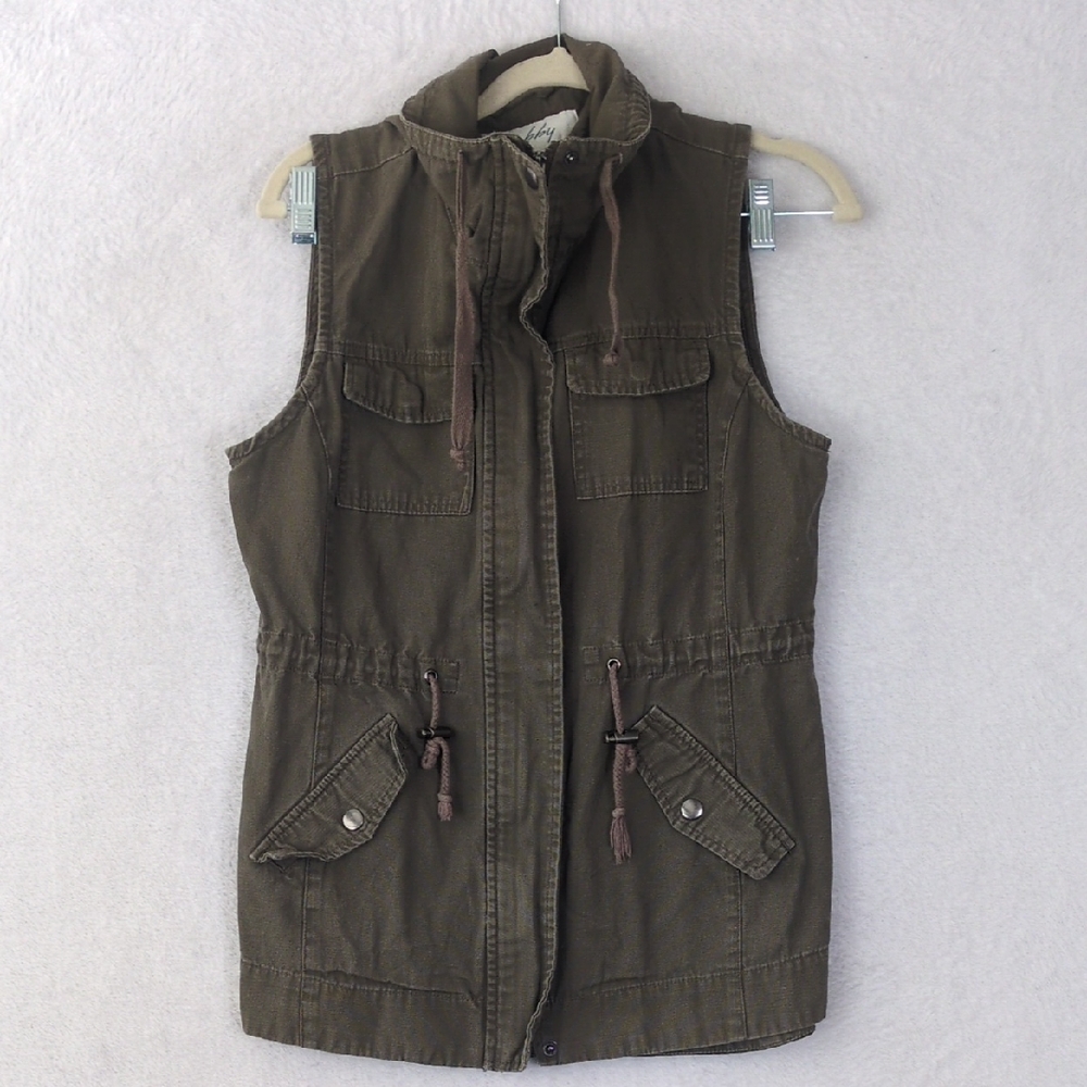 Sebby Women's Gray Utility Canvas Safari Adventure Vest Size‎ S